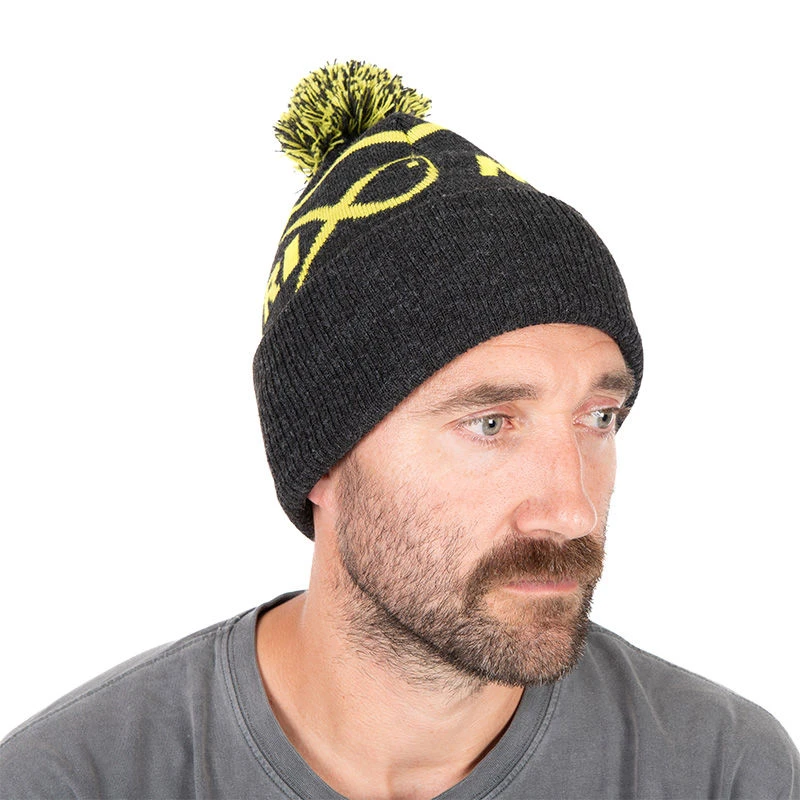 Matrix Lime & Grey Bobble Hat